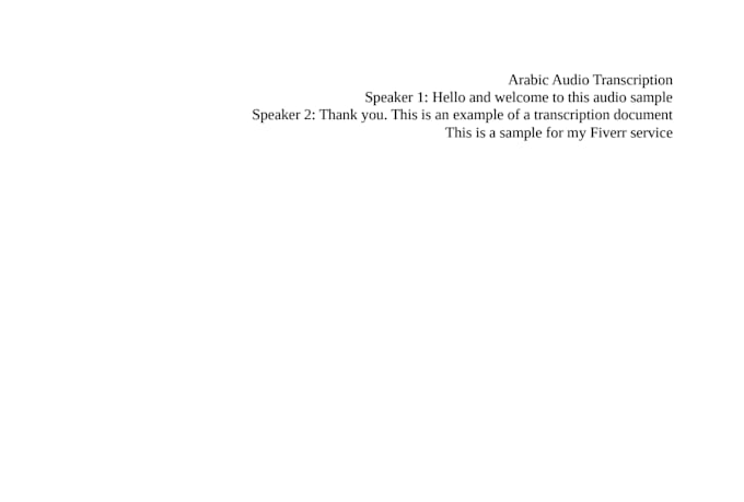 arabic audio transcription service